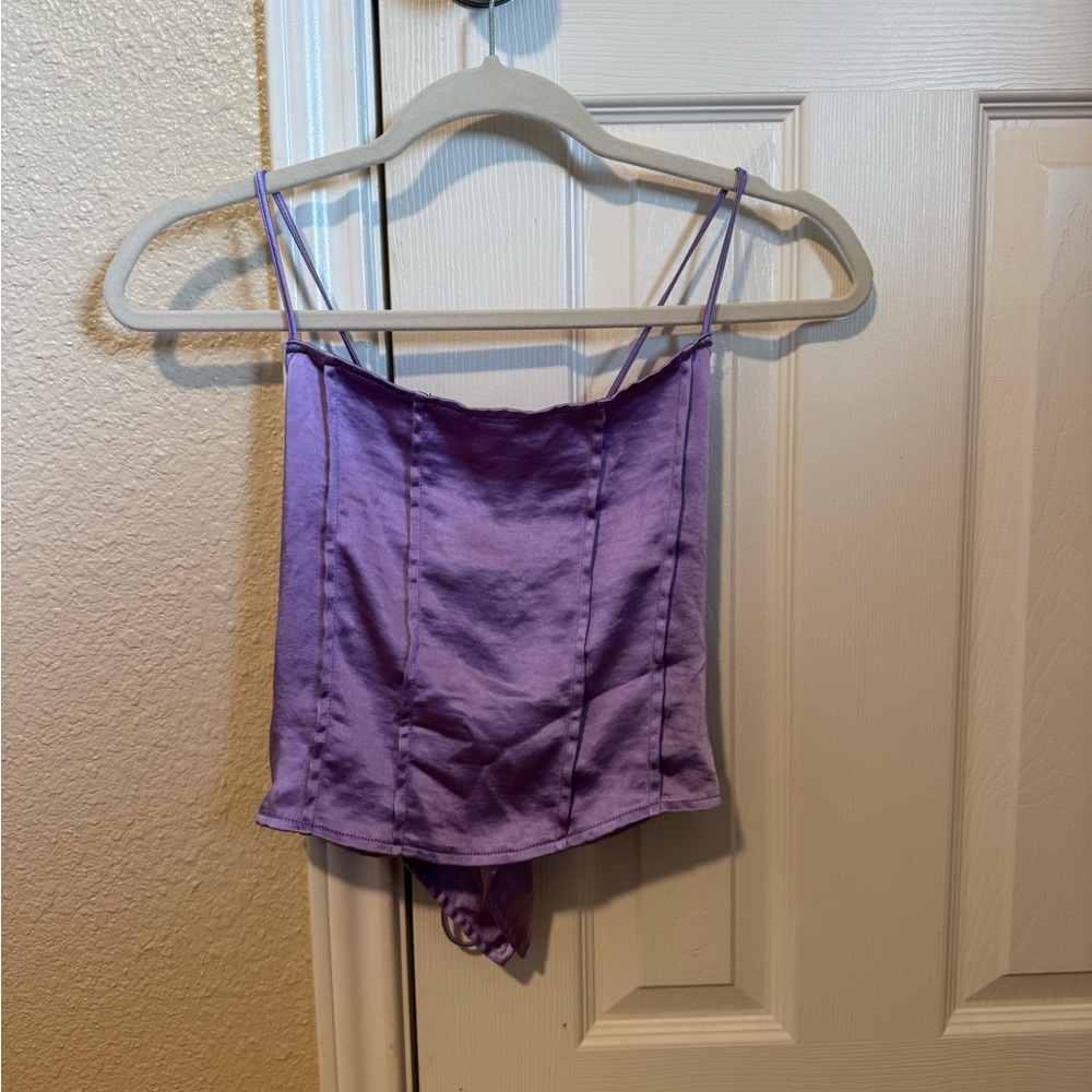 Purple Satin Top